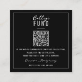 Bold Silver AFSTUDEERDER Stijlvol Afstuderen Colle Informatiekaartje (Achterkant)