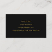 Bold Simple Electronic Repair Black Neon Bulb Logo Visitekaartje (Achterkant)