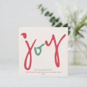 Bold Simple Joy Rood Groen Kaart (Staand voorkant)