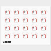 Bold Simple Joy Rood Groen Ronde Sticker (Vel)