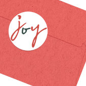 Bold Simple Joy Rood Groen Ronde Sticker