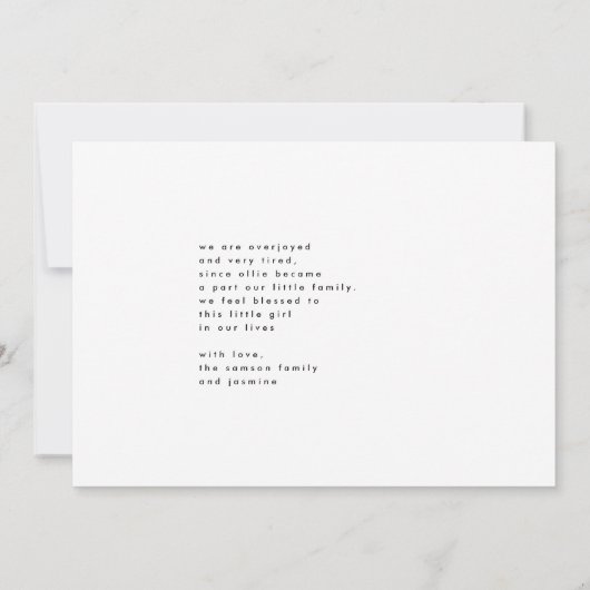 Bold Simple Minimalist Photo Call Me Birth (Achterkant)