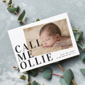 Bold Simple Minimalist Photo Call Me Birth