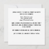 Bold Skeleton Art Day van de doden Kaart (Achterkant)