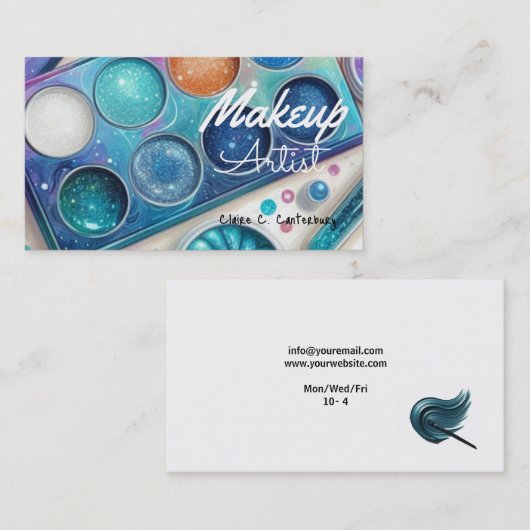 Bold Sparkle Make-up Artist Visitekaartje (Voorkant / Achterkant)