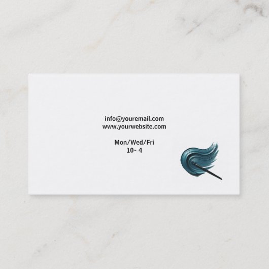 Bold Sparkle Make-up Artist Visitekaartje (Achterkant)