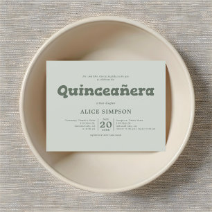 Bold Speels Quinceanera Briefkaart