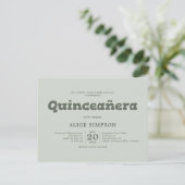 Bold Speels Quinceanera Briefkaart (Staand voorkant)