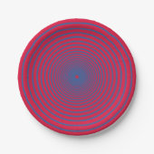 Bold Spiral Party Plate – Customizable Papieren Bordje (Voorkant)