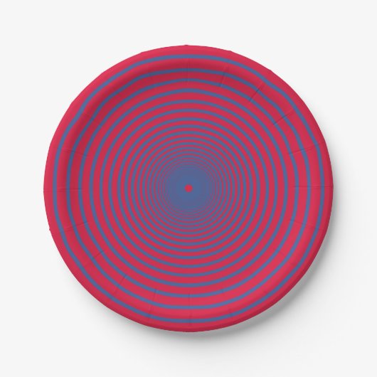 Bold Spiral Party Plate – Customizable Papieren Bordje (Voorkant)