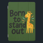 Bold Spirit: geboren om op te vallen iPad Pro Cover<br><div class="desc">Een levendige giraffe-illustratie met een gedurfde boodschap: "Geboren om op te vallen" - wees trots op je uniekheid.</div>