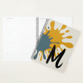  Bold Splatter Art Monogram Planner (Display)