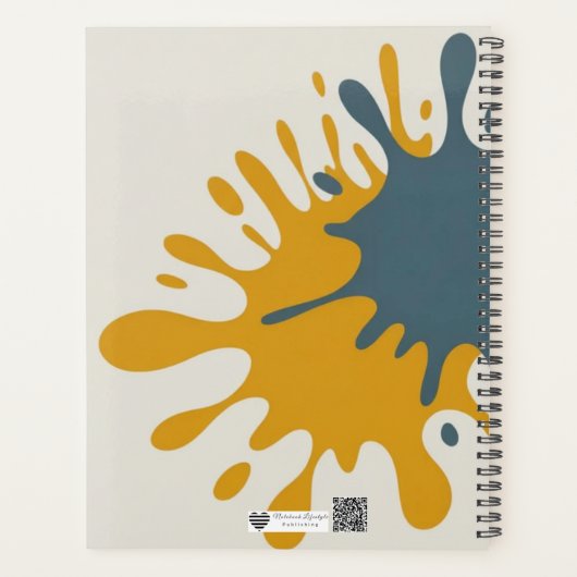 Bold Splatter Art Monogram Planner (Achterkant)
