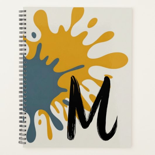  Bold Splatter Art Monogram Planner (Voorkant)