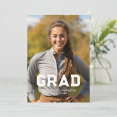 Bold Sport Athlete Photo Grad Aankondiging (Staand voorkant)