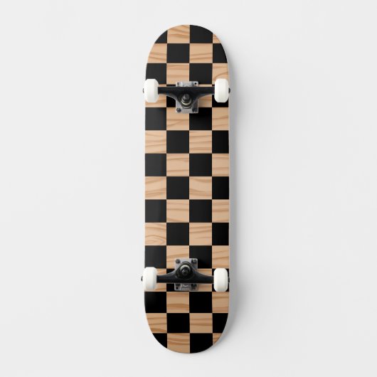 Bold Square Checkers Skateboard Deck Pattern Desig (Voorkant)