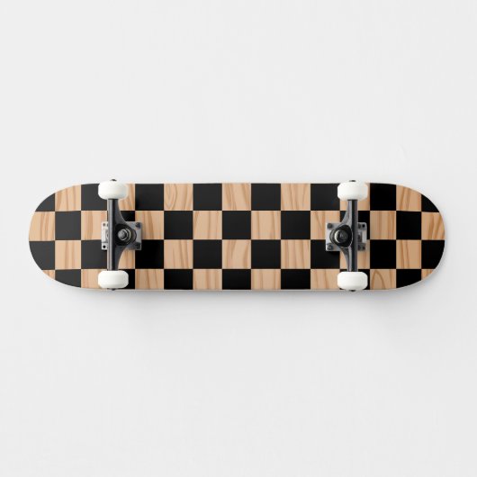 Bold Square Checkers Skateboard Deck Pattern Desig (Horizontaal)