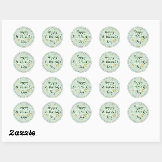 Bold St. Patrick’s Day Invitation Ronde Sticker (Vel)