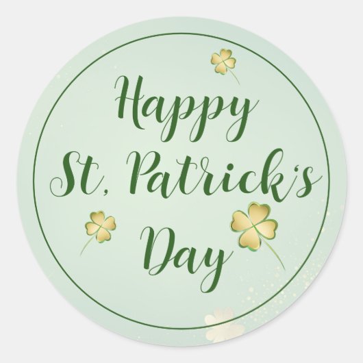 Bold St. Patrick’s Day Invitation Ronde Sticker (Voorkant)
