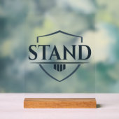 Bold “STAND” Inspirational Christian Acryl Bord (Neutraal)