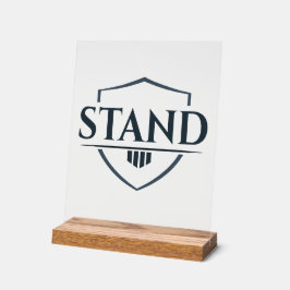 Bold “STAND” Inspirational Christian Acryl Bord
