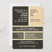 Bold Star van David Bar Mitzvah Uitnodiging (Achterkant)