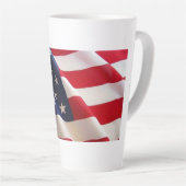 Bold Stars and Stripes - Amerikaanse vlag Latte Mok (Rechterhoek)