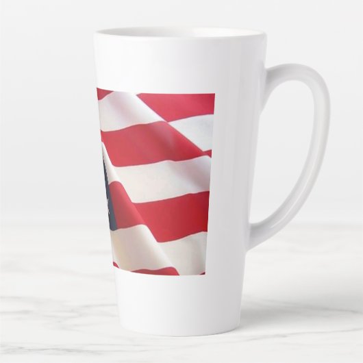 Bold Stars and Stripes - Amerikaanse vlag Latte Mok (Rechts)
