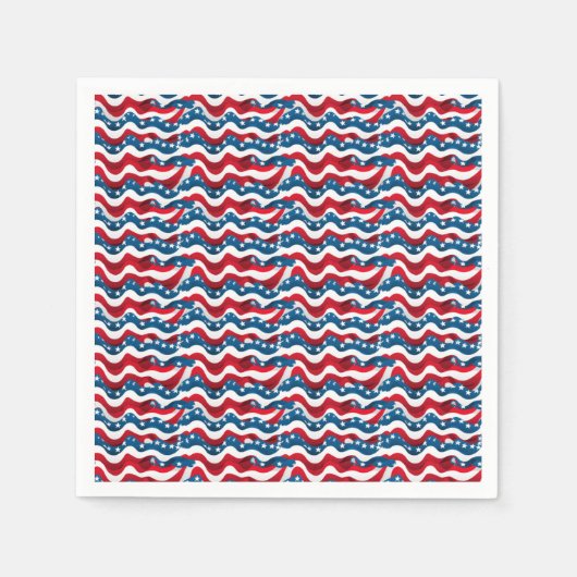 Bold Stars & Stripes viering Servet (Voorkant)