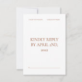 Bold Statement Weddenschap RSVP-kaart Kaart (Voorkant)