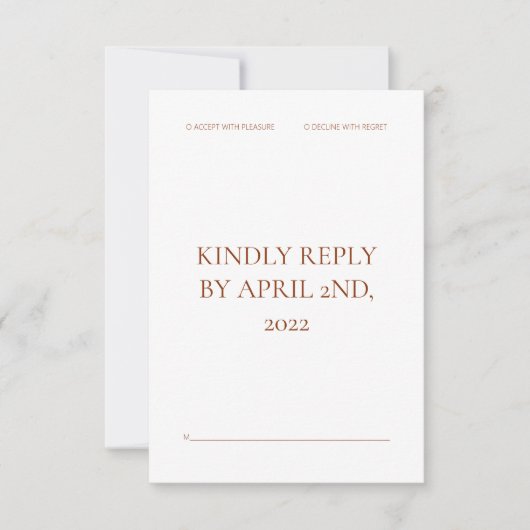 Bold Statement Weddenschap RSVP-kaart Kaart (Voorkant)