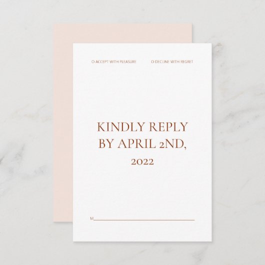 Bold Statement Weddenschap RSVP-kaart Kaart (Voorkant / Achterkant)