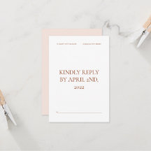 Bold Statement Weddenschap RSVP-kaart