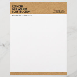 Bold Stenciled Particle Board Construction Briefhoofd