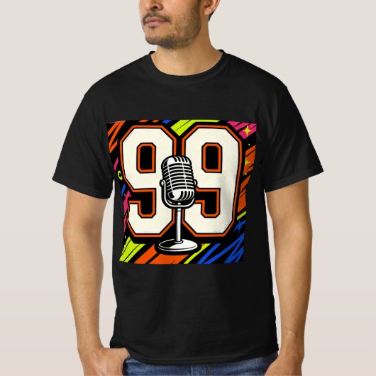 Bold Street Graffiti 99 & Microphone T-Shirt – Ret (Voorkant)