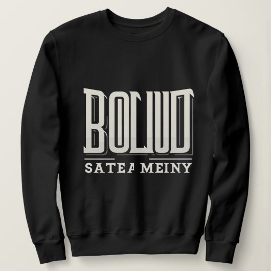 Bold Streetwear Typography – Black & White Urban T Trui (Design voorkant)