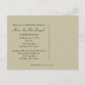 Bold Stripe Announcement Briefkaart (blauwgroen) (Achterkant)