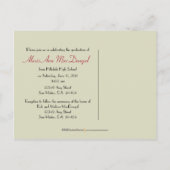 Bold Stripe Announcement Briefkaart (rood) (Achterkant)