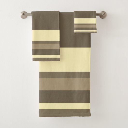 Bold Stripe handdoek set in elegante tinten (Insitu)