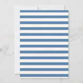 Bold Striped Blue Red Nautical Ahoy Boy Lighthouse Bedankkaart (Achterkant)