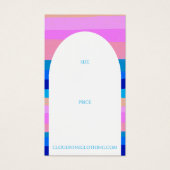 Bold Stripes Arch Clothing Size Price Hang Tag Visitekaartje (Voorkant)