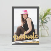 Bold Stripes Fotogradatie Uitnodiging (Staand voorkant)