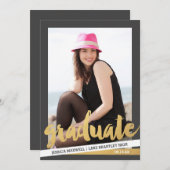 Bold Stripes Fotogradatie Uitnodiging (Voorkant / Achterkant)