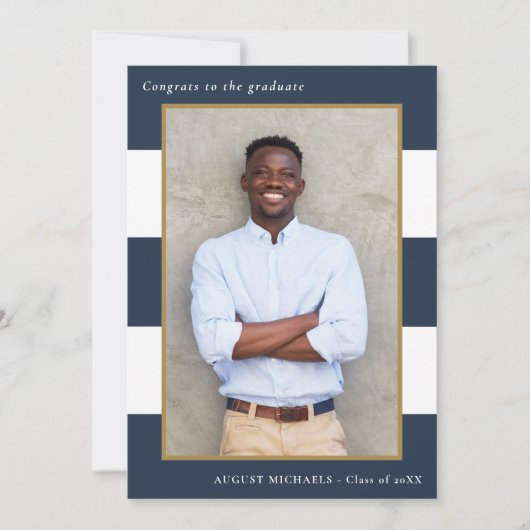 Bold Stripes Fotogradatie Uitnodiging (Voorkant)