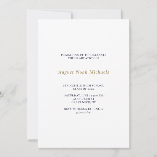 Bold Stripes Fotogradatie Uitnodiging (Achterkant)