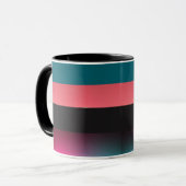 Bold Stripes Gradient Elegant Coffee Mok (Voorkant links)