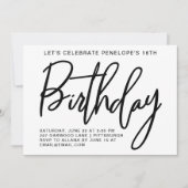 Bold Stripes Verjaardagsfeestje Kaart (Voorkant)