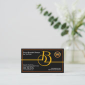 Bold Stylish Monogram Letter-B Best Taxi Service Visitekaartje (Staand voorkant)