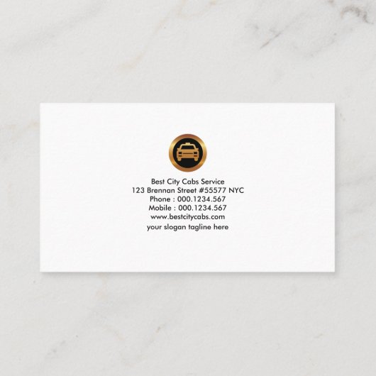 Bold Stylish Monogram Letter-B Best Taxi Service Visitekaartje (Achterkant)