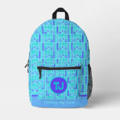 Bold Summer Monogrammed School Rugzak (Voorkant)